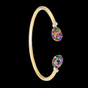 FABERGE EMOTION MULTI-COLOURED OPEN-SET BANGLE 