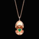 Fabergé Essence Rose Gold Emerald Heart Surprise Locket 1258fp2392