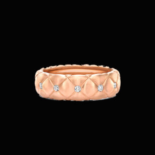 Fabergé Treillage Brushed Rose Gold  Diamond Set Ring 452rg837