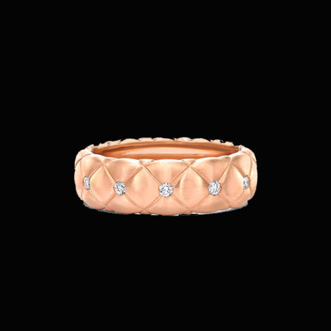 Fabergé Treillage Brushed Rose Gold  Diamond Set Ring 452rg837