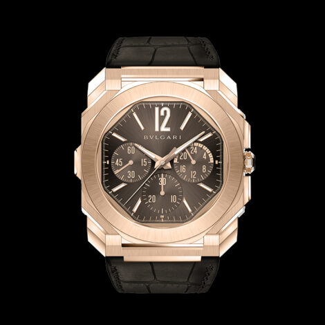 BULGARI MONTRE OCTO FINISSIMO GMT CHRONOGRAPHE  OR ROSE 103468