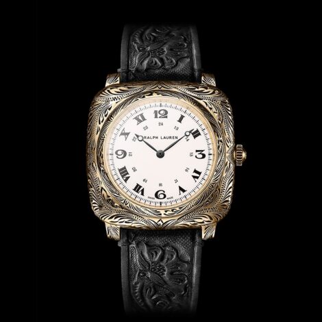Ralph Lauren Western Cushion  Model 42mm – Engraved Rose Gold RLR0911700