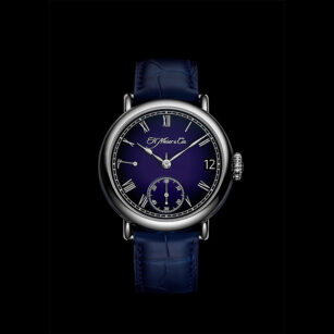 H.MOSER HERITAGE PERPETUAL CALENDAR MIDNIGHT BLUE ENAMEL 8800-0203