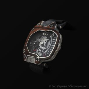 The UR-110 “EastWood” Indonesian Macassar ebony  by URWERK