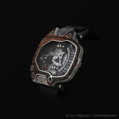 The UR-110 “EastWood” Indonesian Macassar ebony  by URWERK