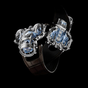 MB&F HM9SV SAPPHIRE / WHITE GOLD BLUE MOVEMENT