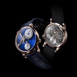 MB&F LEGACY MACHINE 101 ROSE GOLD BLUE DIAL