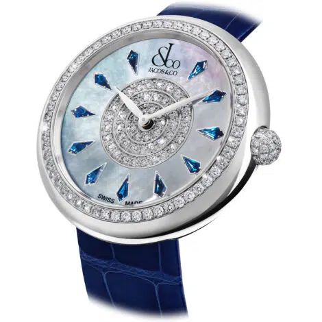 Jacob & Co.BRILLIANT BLUE SAPPHIRES IN STAINLESS STEEL