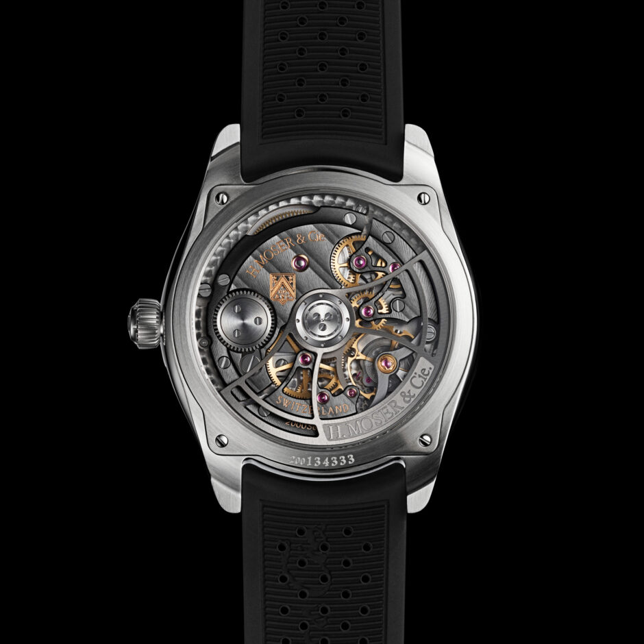 hmoser 3201 1201 pioneer centreseconds cosmicgreen 40mm caseback b