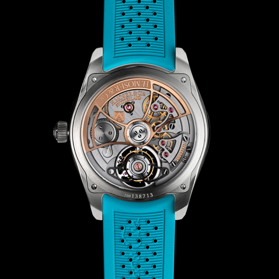 hmoser 3805 1200 pioneer tourbillon st spiced aqua caseback b