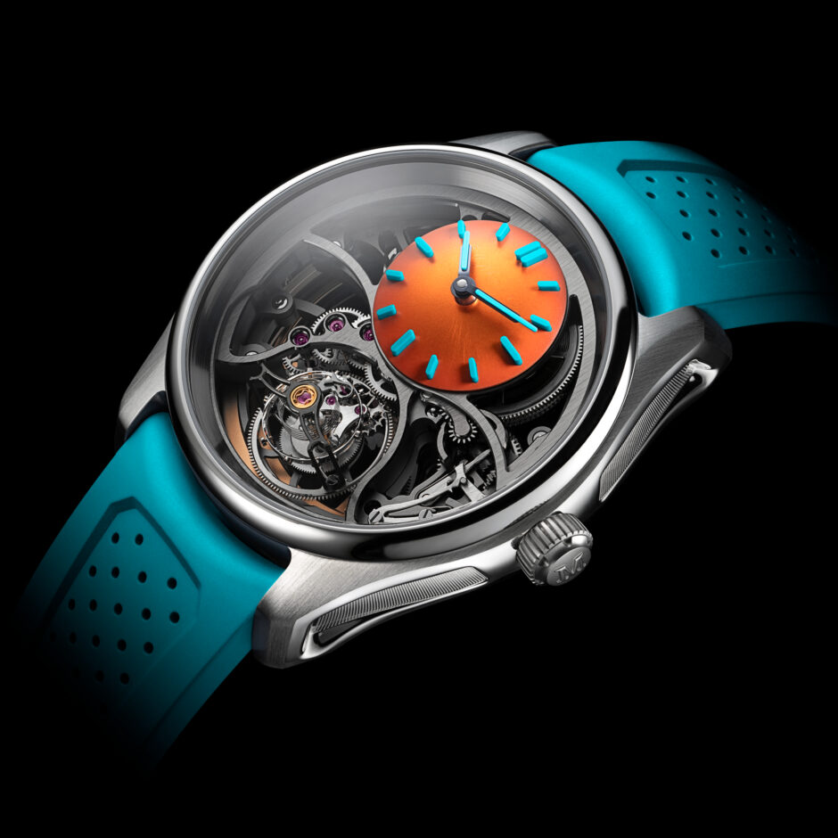 hmoser 3811 1203 pioneer cylindrical tourbillon skeleton st spiced aqua detail b