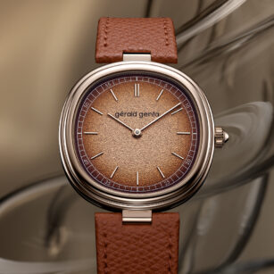 GERALD GENTA GENEVA TIME ONLY MARRONE – Rose gold & smoked brown dial