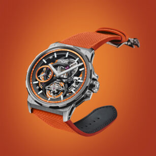 Angelus Flying Tourbillon Skeleton Titanium Orange Edition