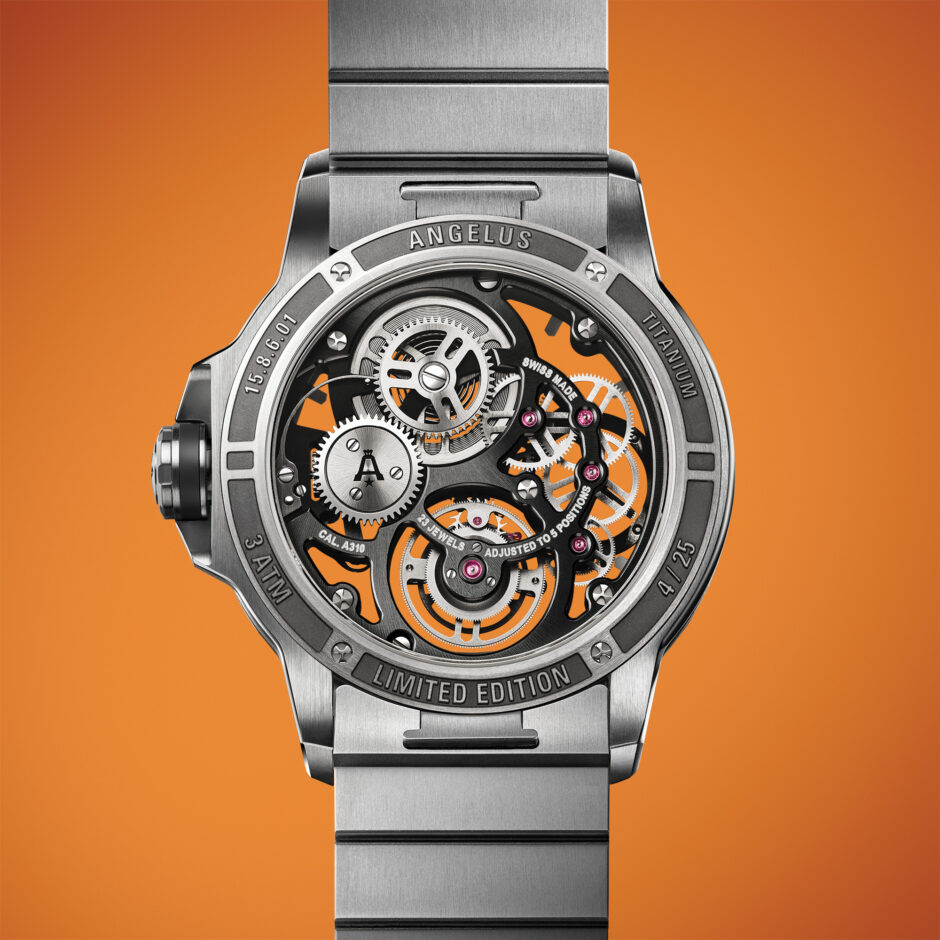 an flying tourbillon titanium orange titanium back